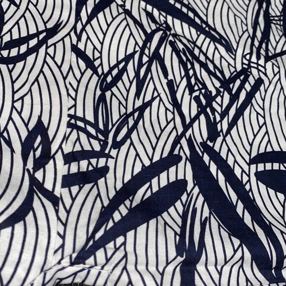 Vintage 1980s Cotton Summer Kimono Yukata Blue White Floral Bamboo Motif Size M - Picture 2 of 12